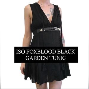 ISO FOXBLOOD Black Garden Tunic SIZE M-L